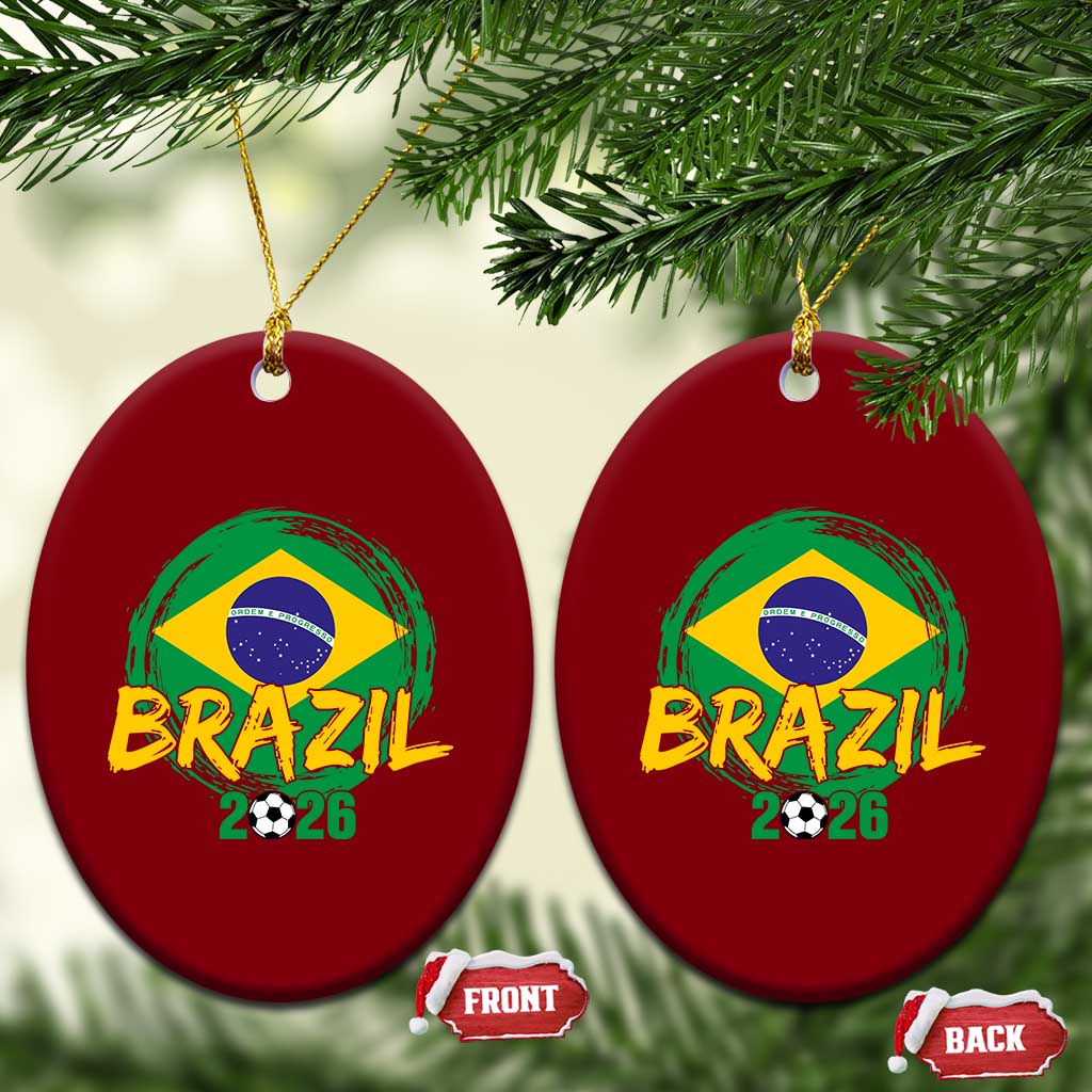 Brazil Soccer Fan Brasil Flag Ceramic Ornament Brazilian Football Game Day Supporter
