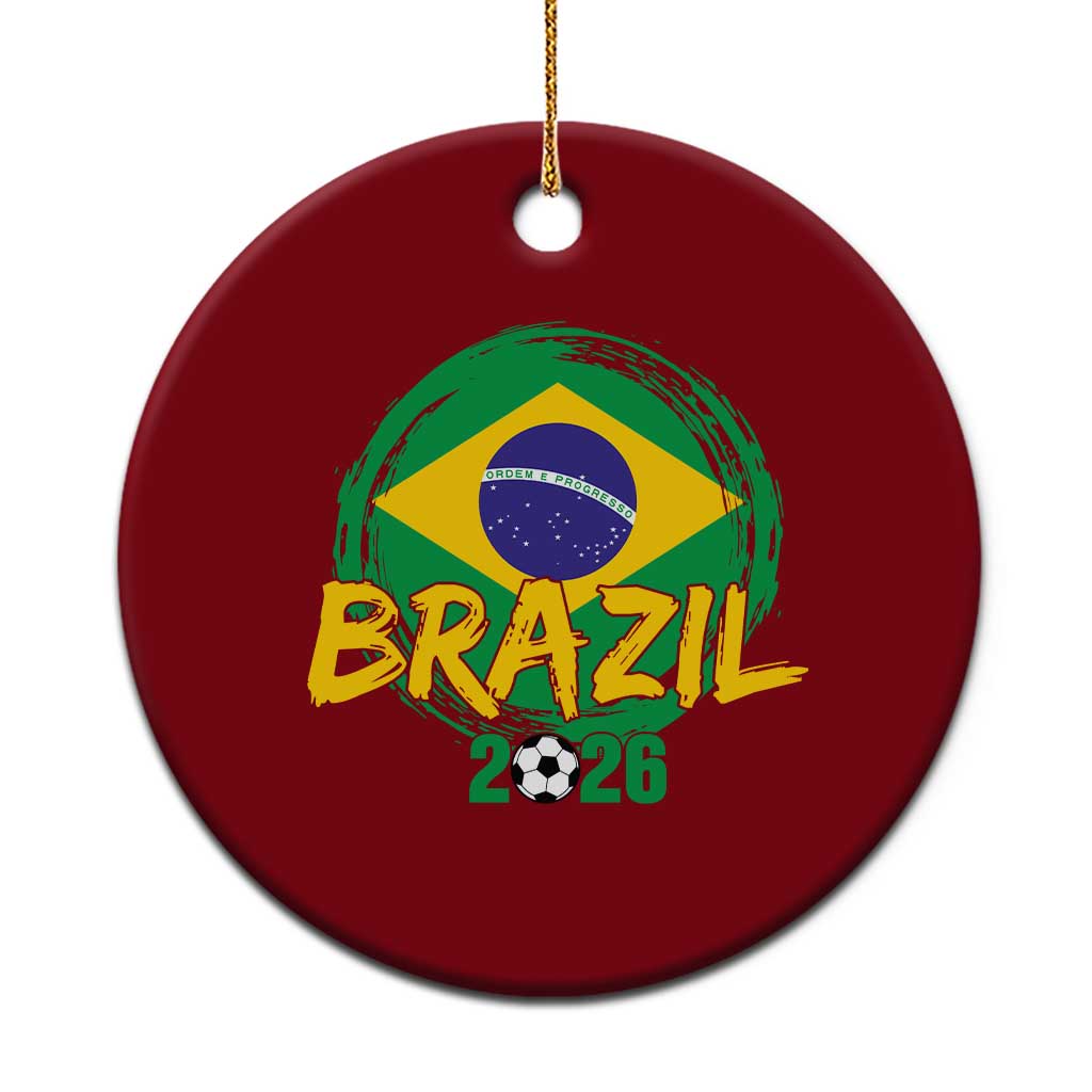 Brazil Soccer Fan Brasil Flag Ceramic Ornament Brazilian Football Game Day Supporter
