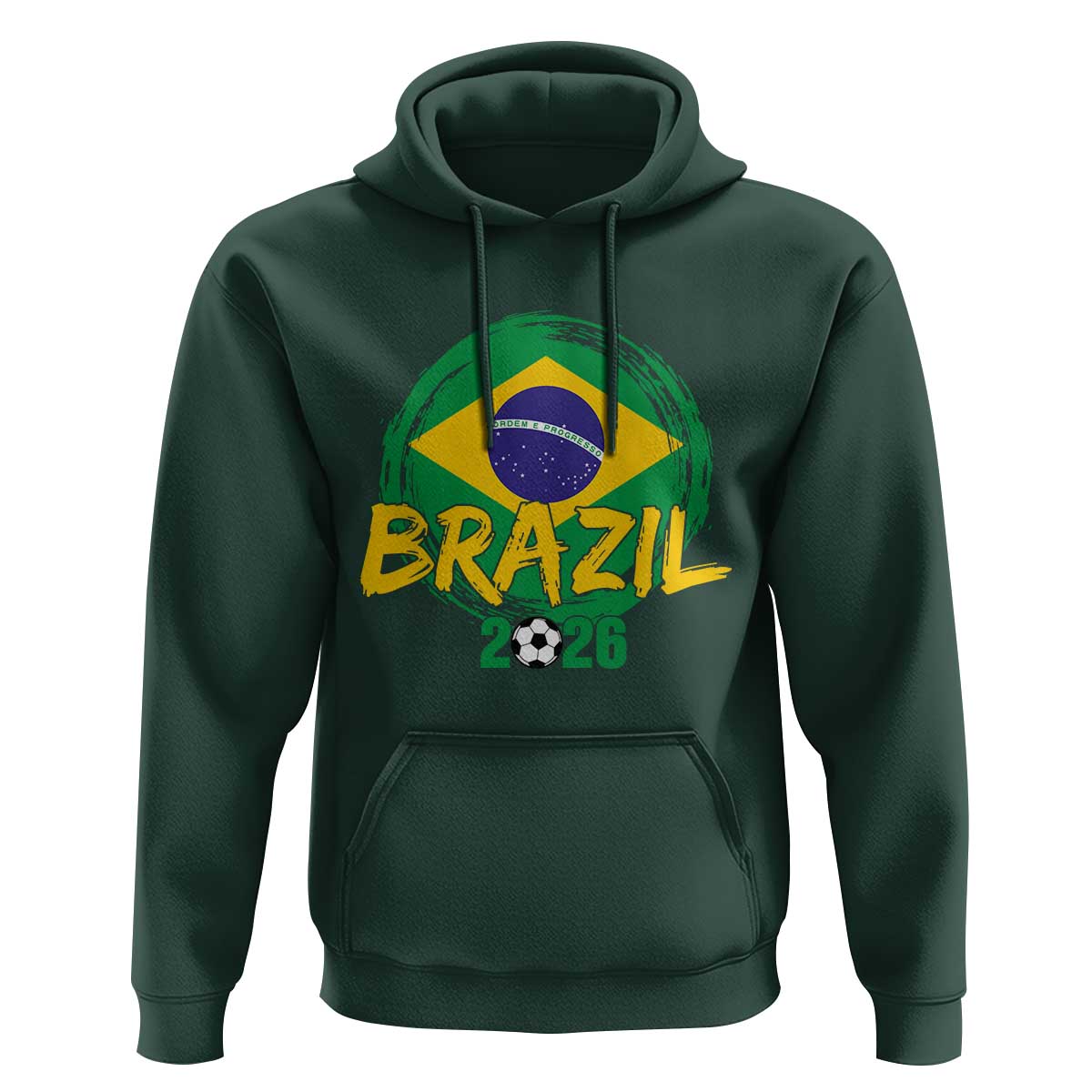 Brazil Soccer Fan Brasil Flag Hoodie Brazilian Football Game Day Supporter