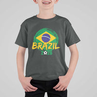 Brazil Soccer Fan Brasil Flag T Shirt For Kid Brazilian Football Game Day Supporter