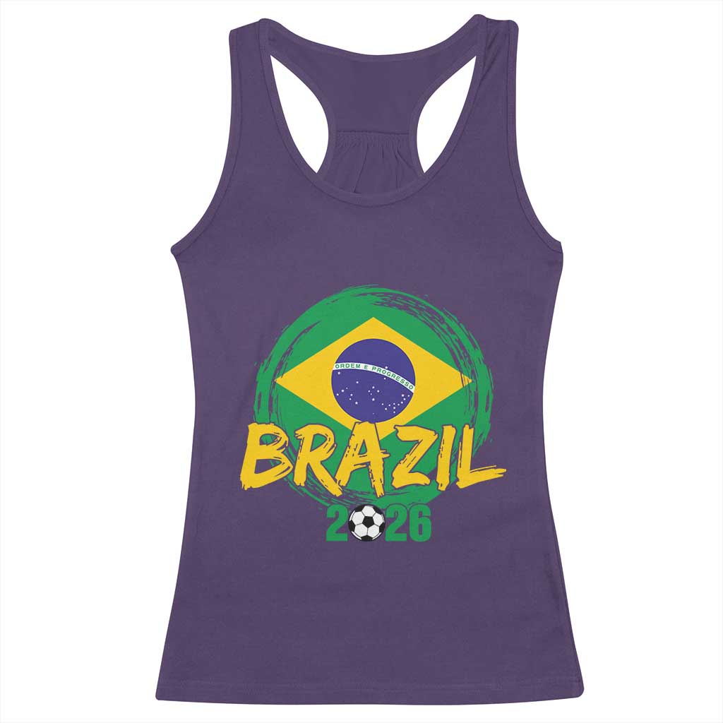 Brazil Soccer Fan Brasil Flag Racerback Tank Top Brazilian Football Game Day Supporter