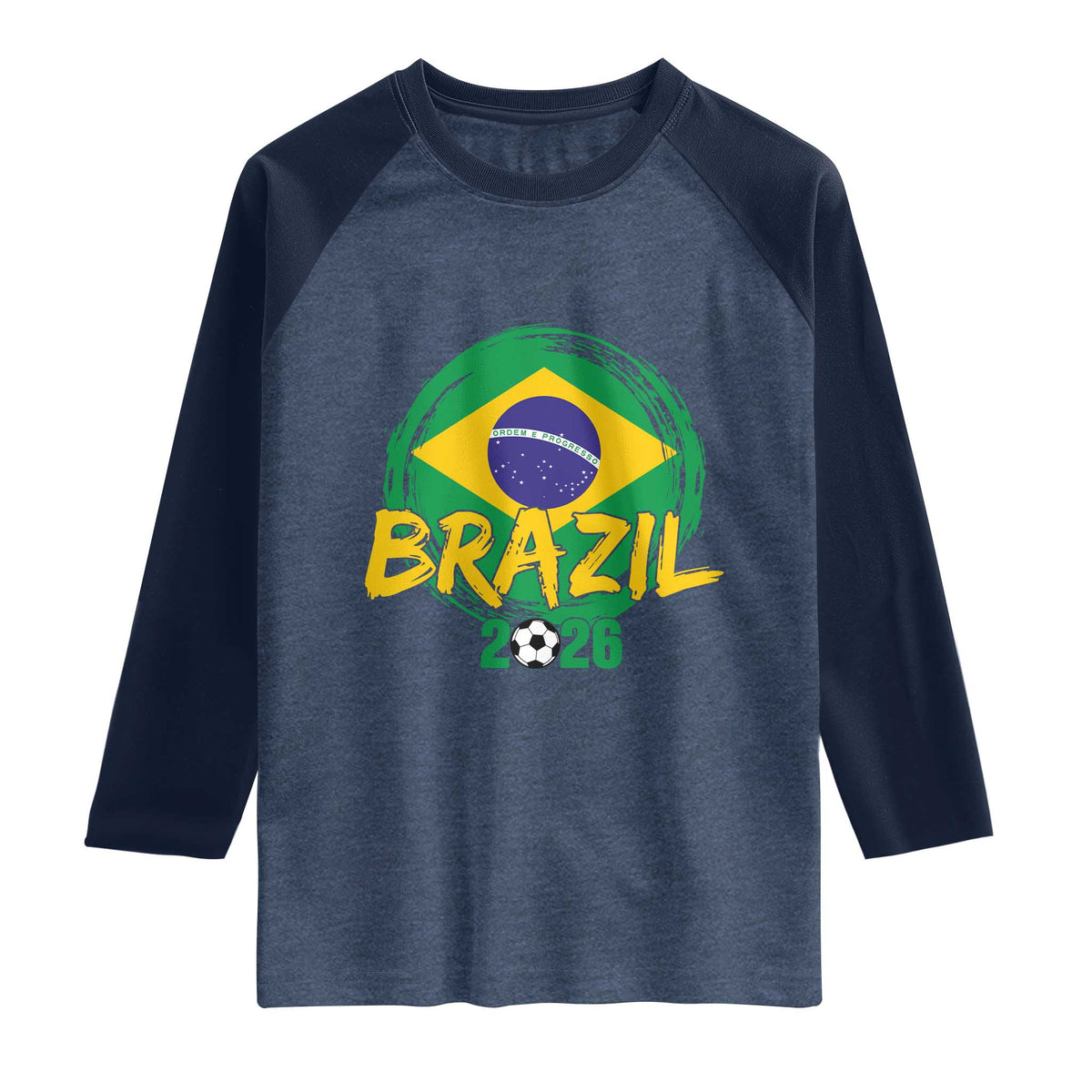 Brazil Soccer Fan Brasil Flag Raglan Shirt Brazilian Football Game Day Supporter