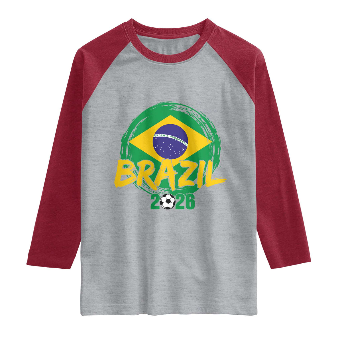 Brazil Soccer Fan Brasil Flag Raglan Shirt Brazilian Football Game Day Supporter
