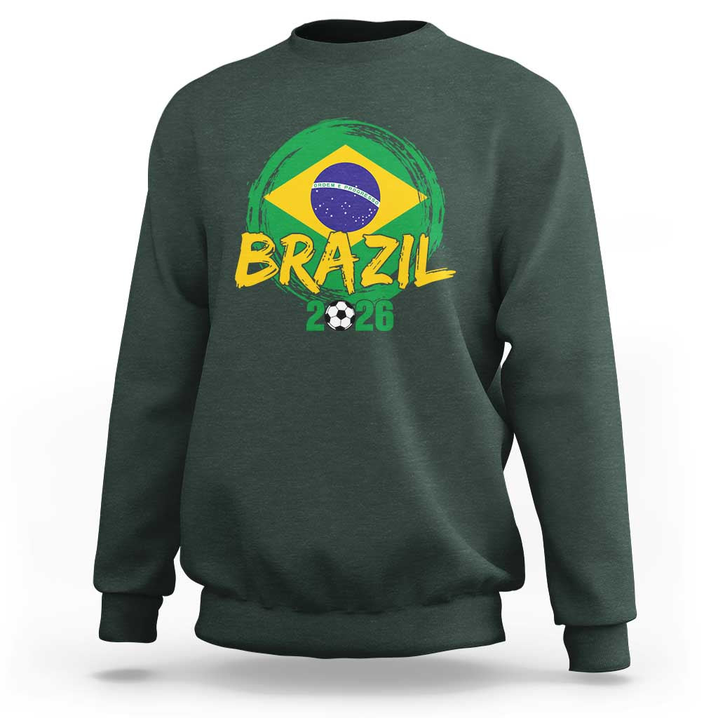 Brazil Soccer Fan Brasil Flag Sweatshirt Brazilian Football Game Day Supporter