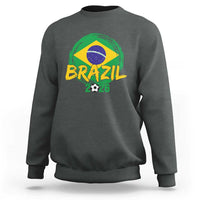 Brazil Soccer Fan Brasil Flag Sweatshirt Brazilian Football Game Day Supporter