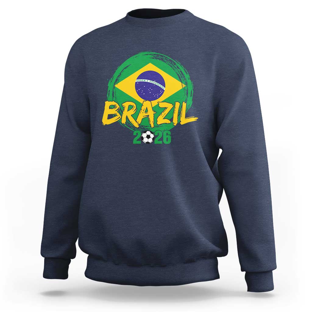 Brazil Soccer Fan Brasil Flag Sweatshirt Brazilian Football Game Day Supporter