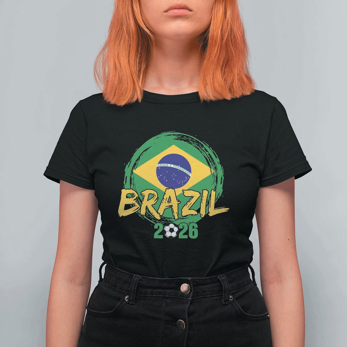 Brazil Soccer Fan Brasil Flag T Shirt For Women Brazilian Football Game Day Supporter