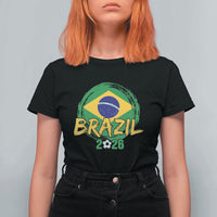 Brazil Soccer Fan Brasil Flag T Shirt For Women Brazilian Football Game Day Supporter