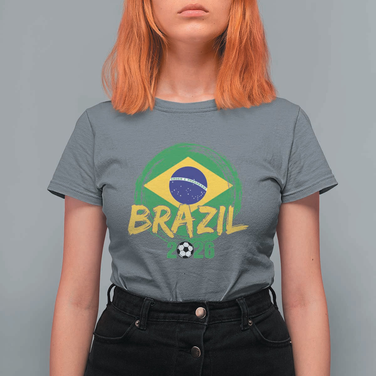 Brazil Soccer Fan Brasil Flag T Shirt For Women Brazilian Football Game Day Supporter