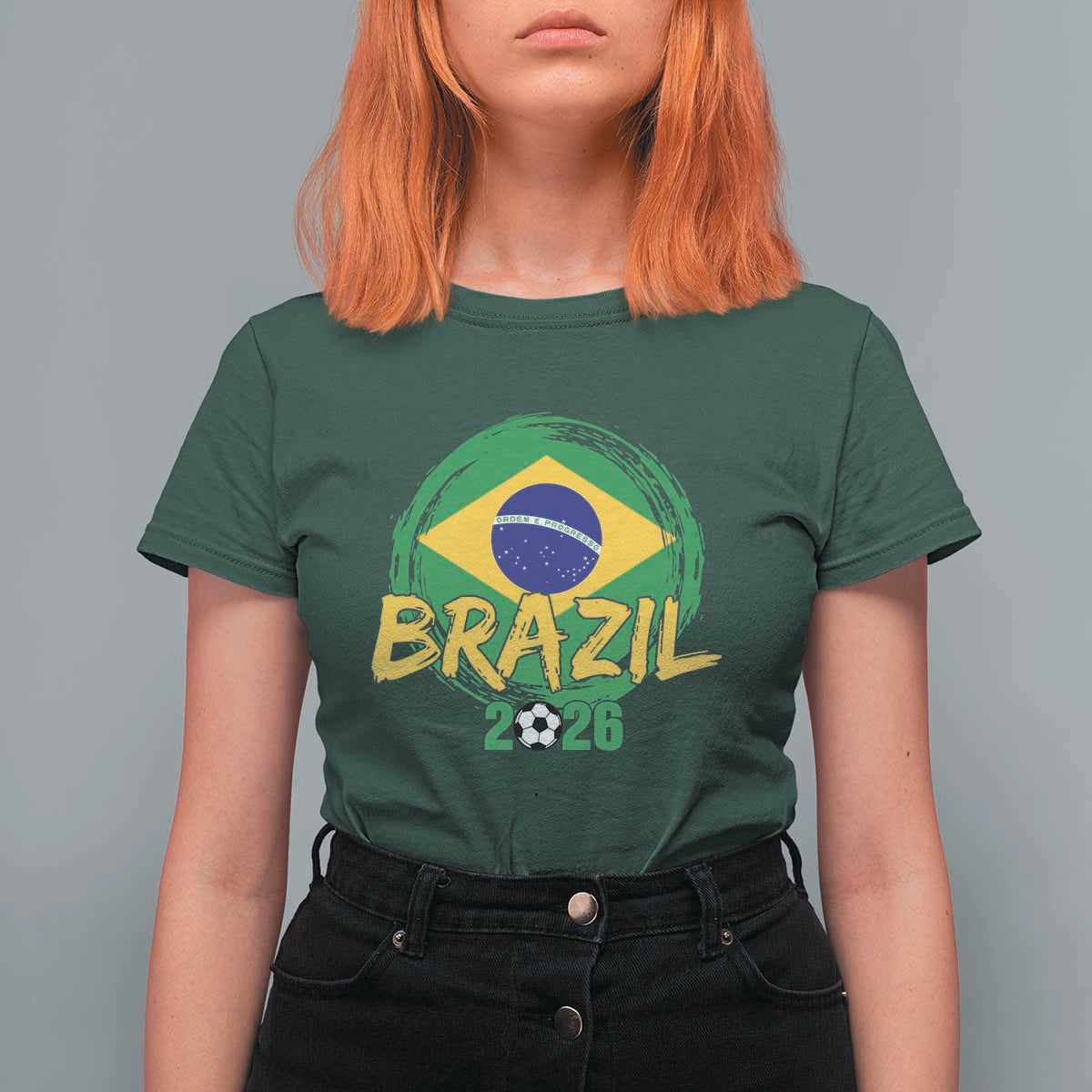 Brazil Soccer Fan Brasil Flag T Shirt For Women Brazilian Football Game Day Supporter