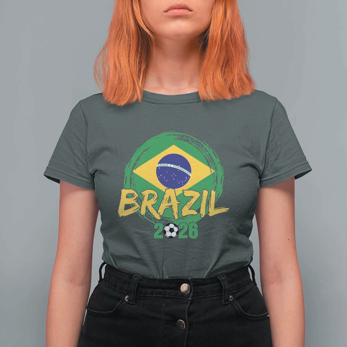 Brazil Soccer Fan Brasil Flag T Shirt For Women Brazilian Football Game Day Supporter