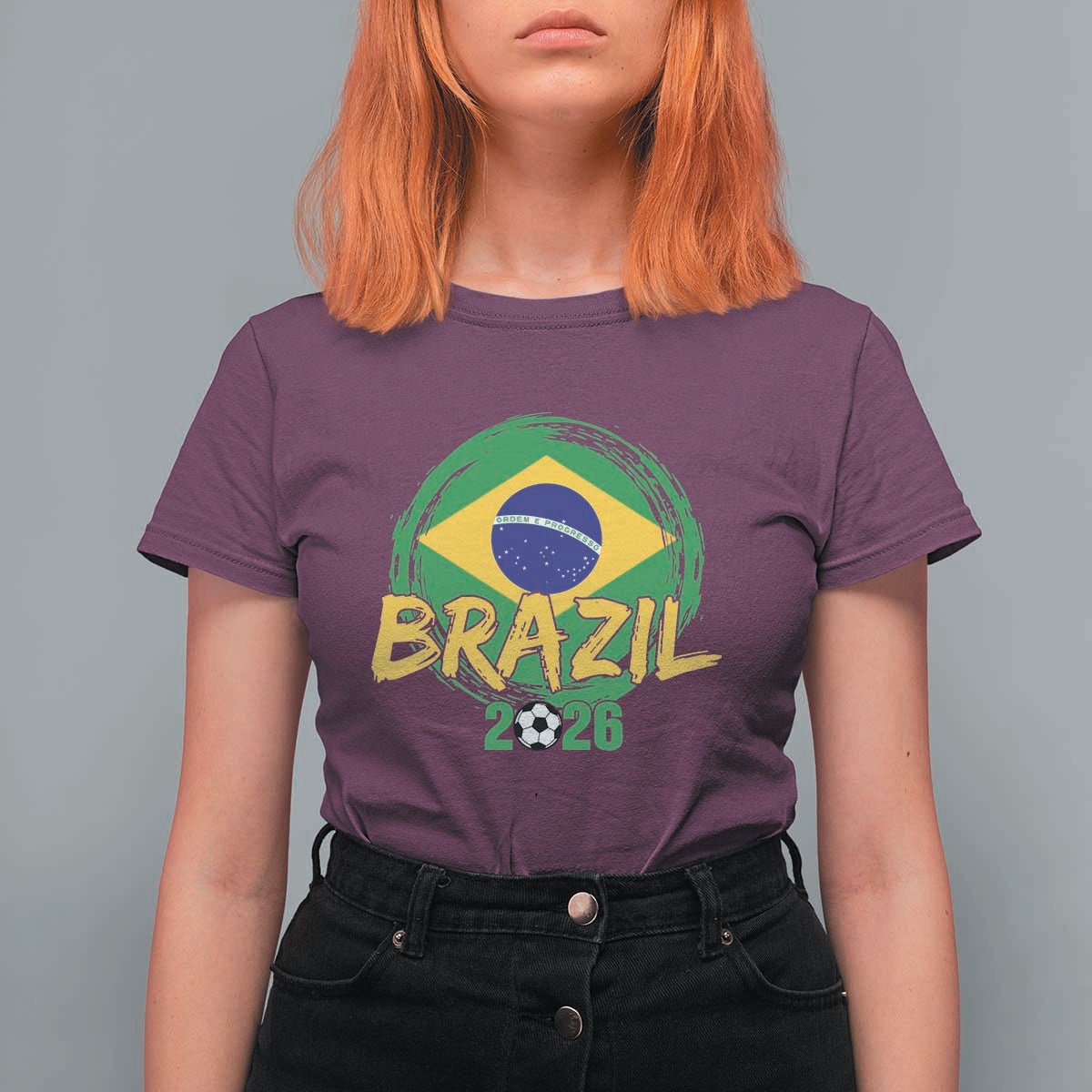Brazil Soccer Fan Brasil Flag T Shirt For Women Brazilian Football Game Day Supporter
