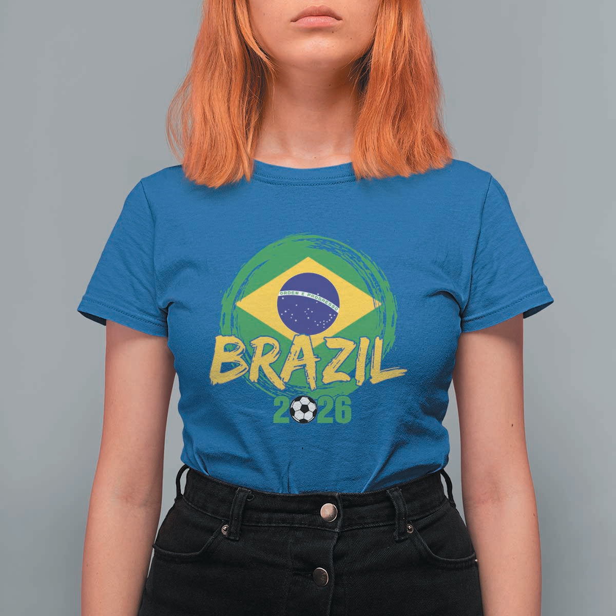 Brazil Soccer Fan Brasil Flag T Shirt For Women Brazilian Football Game Day Supporter