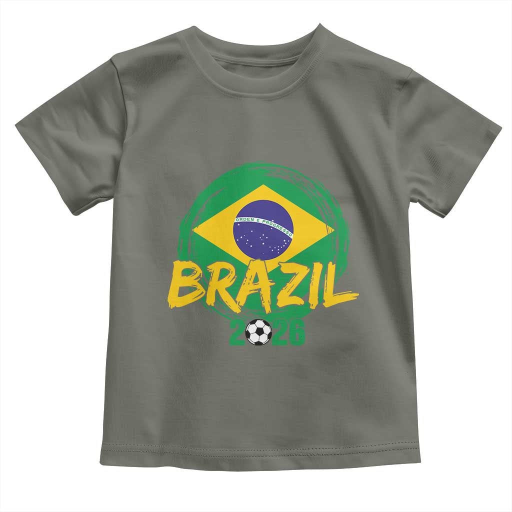 Brazil Soccer Fan Brasil Flag Toddler T Shirt Brazilian Football Game Day Supporter