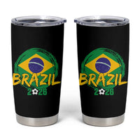 Brazil Soccer Fan Brasil Flag Tumbler Cup Brazilian Football Game Day Supporter