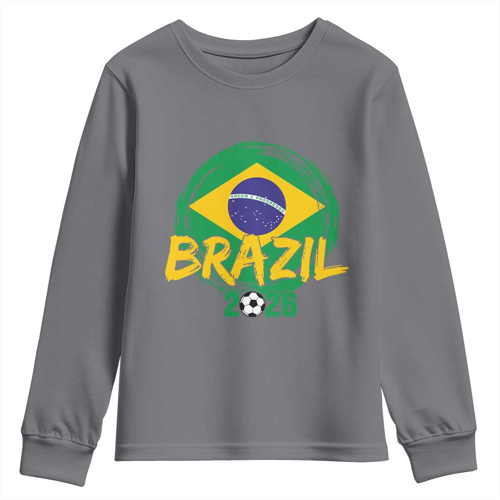 Brazil Soccer Fan Brasil Flag Youth Sweatshirt Brazilian Football Game Day Supporter
