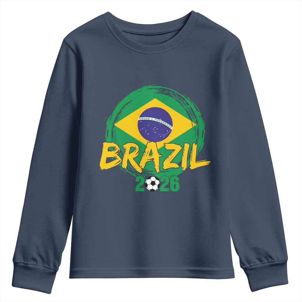 Brazil Soccer Fan Brasil Flag Youth Sweatshirt Brazilian Football Game Day Supporter
