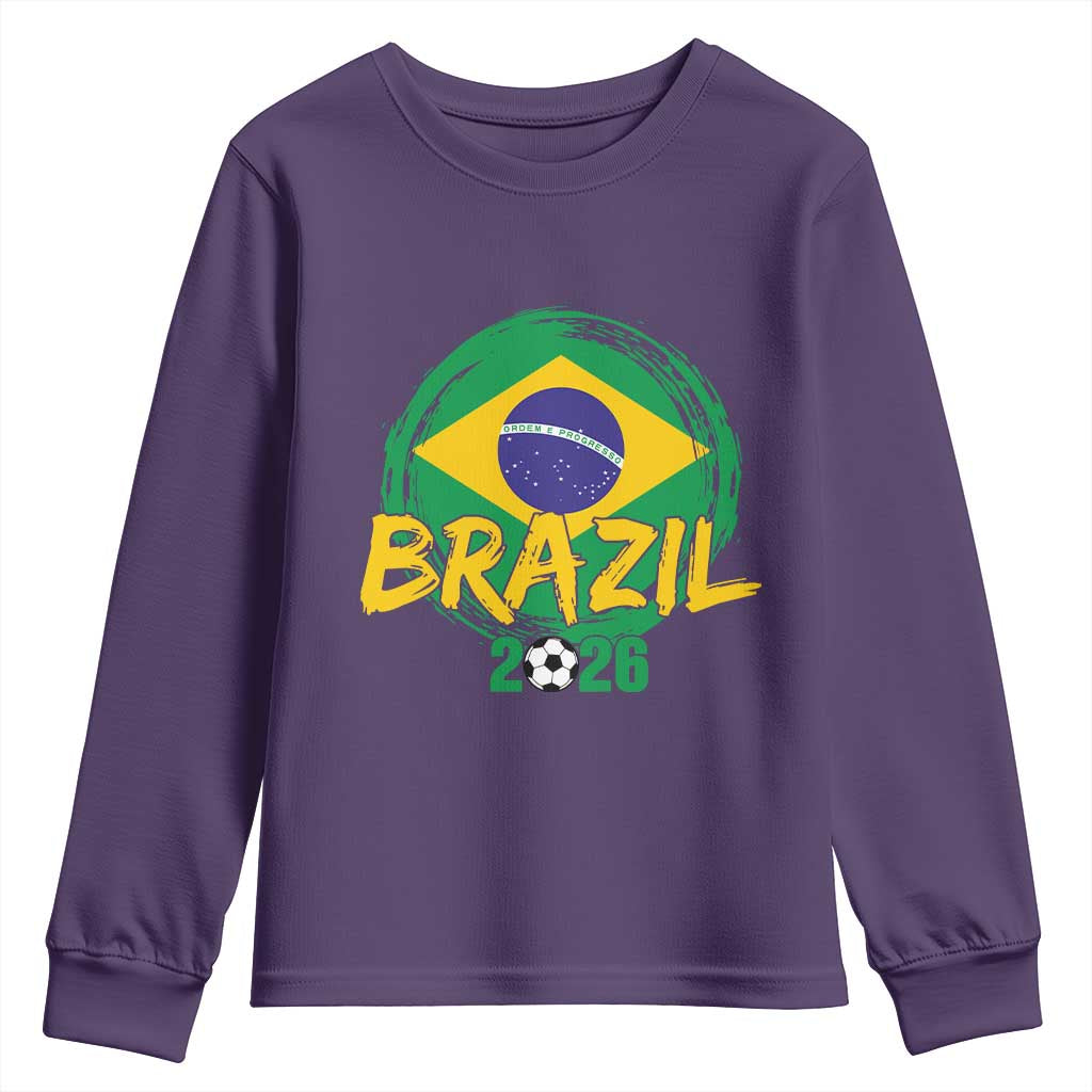 Brazil Soccer Fan Brasil Flag Youth Sweatshirt Brazilian Football Game Day Supporter