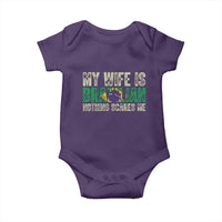 My Wife is Brazilian Nothing Scares Me Baby Onesie Funny Husband Brazil Pride Flag
