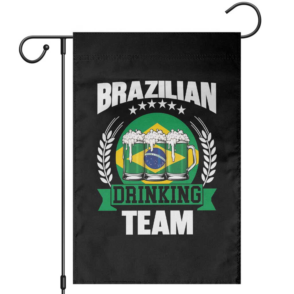 Brazil Drinking Team Garden Flag Funny Brazilian Flag Beer Party Gift