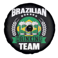 Brazil Drinking Team Spare Tire Cover Funny Brazilian Flag Beer Party Gift