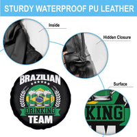 Brazil Drinking Team Spare Tire Cover Funny Brazilian Flag Beer Party Gift