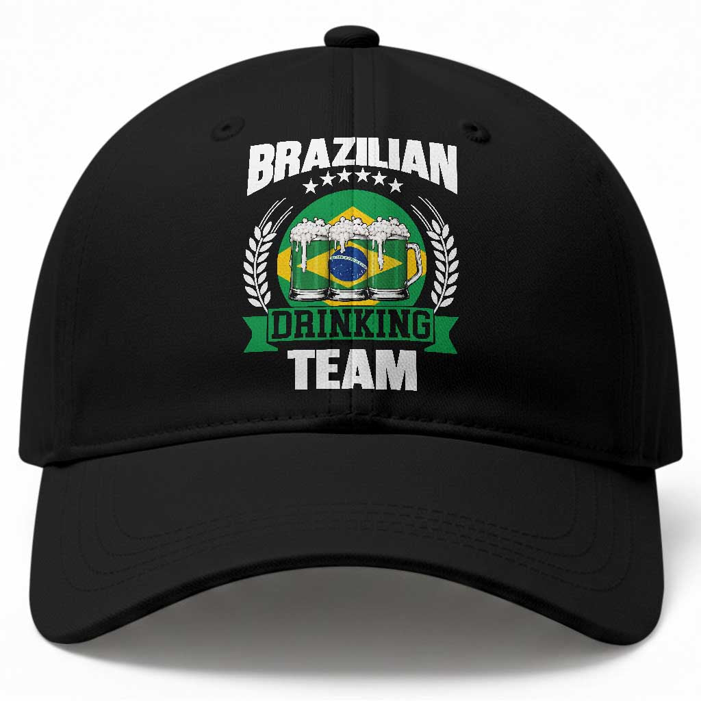 Brazil Drinking Team Baseball Cap Funny Brazilian Flag Beer Party Gift