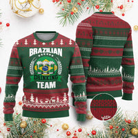 Brazil Drinking Team Ugly Christmas Sweater Funny Brazilian Flag Beer Party Gift