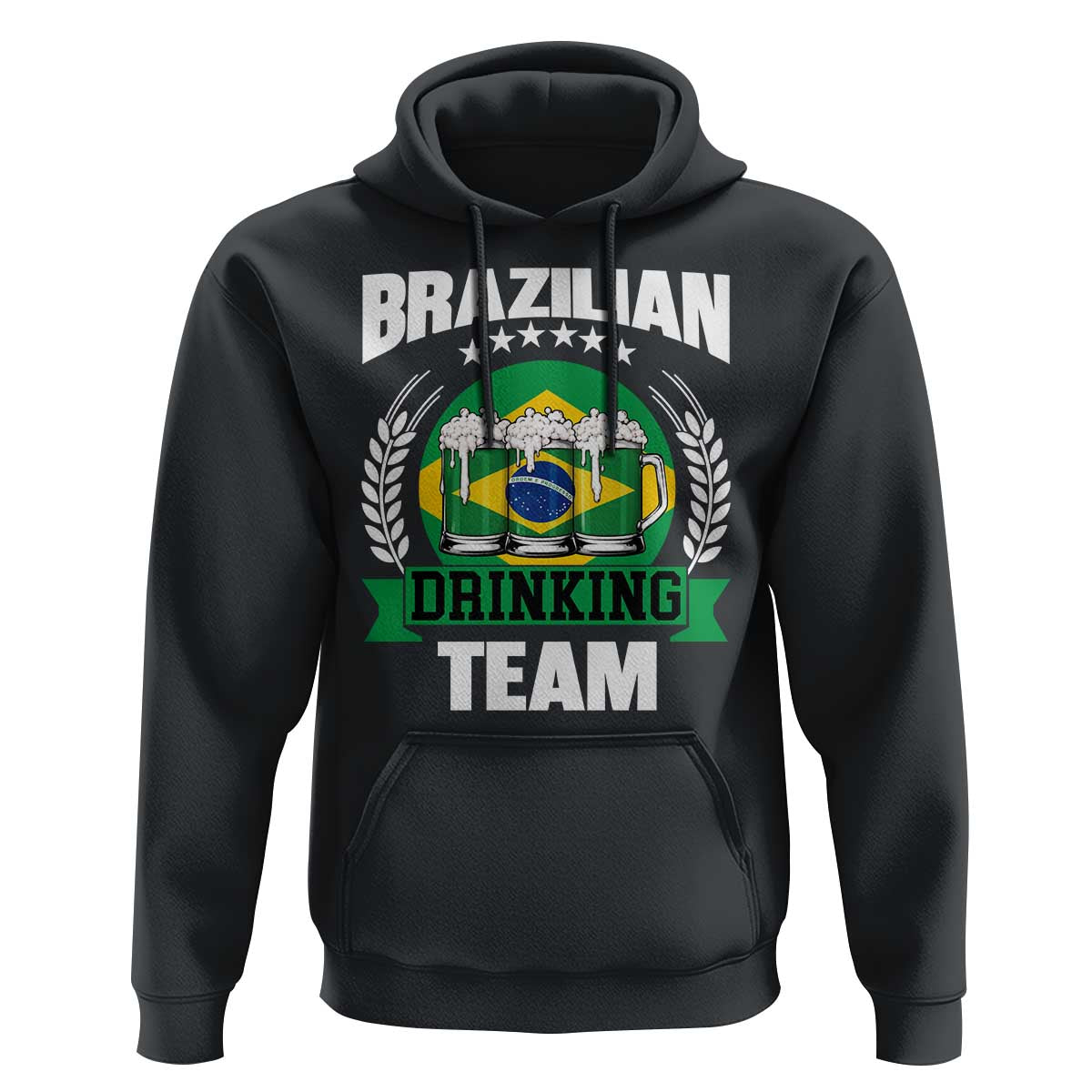 Brazil Drinking Team Hoodie Funny Brazilian Flag Beer Party Gift