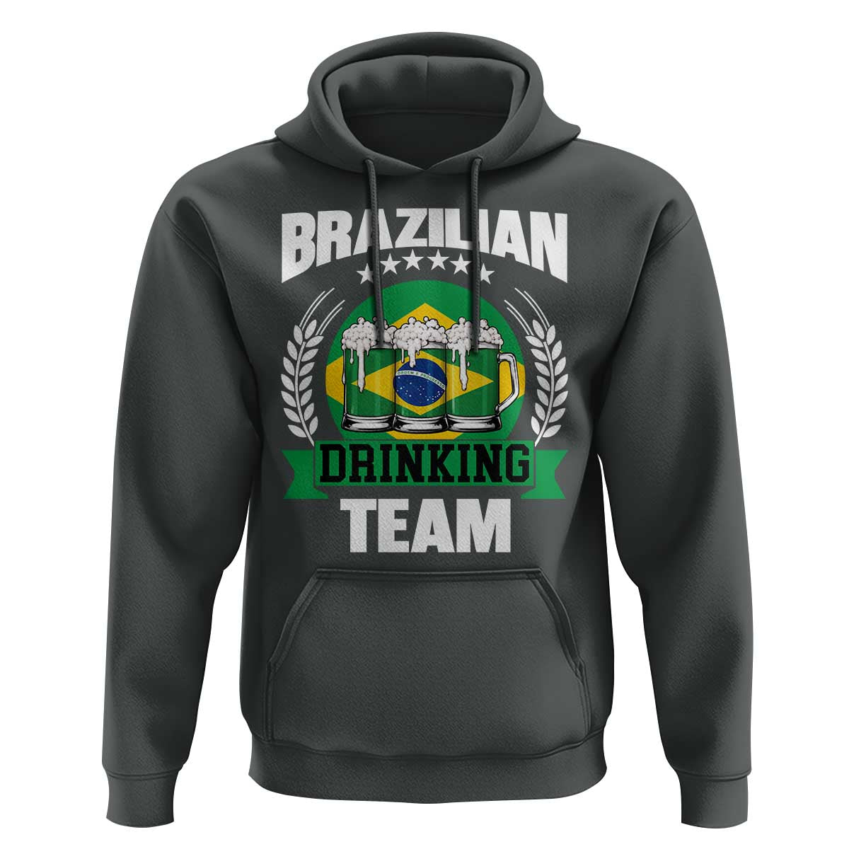 Brazil Drinking Team Hoodie Funny Brazilian Flag Beer Party Gift