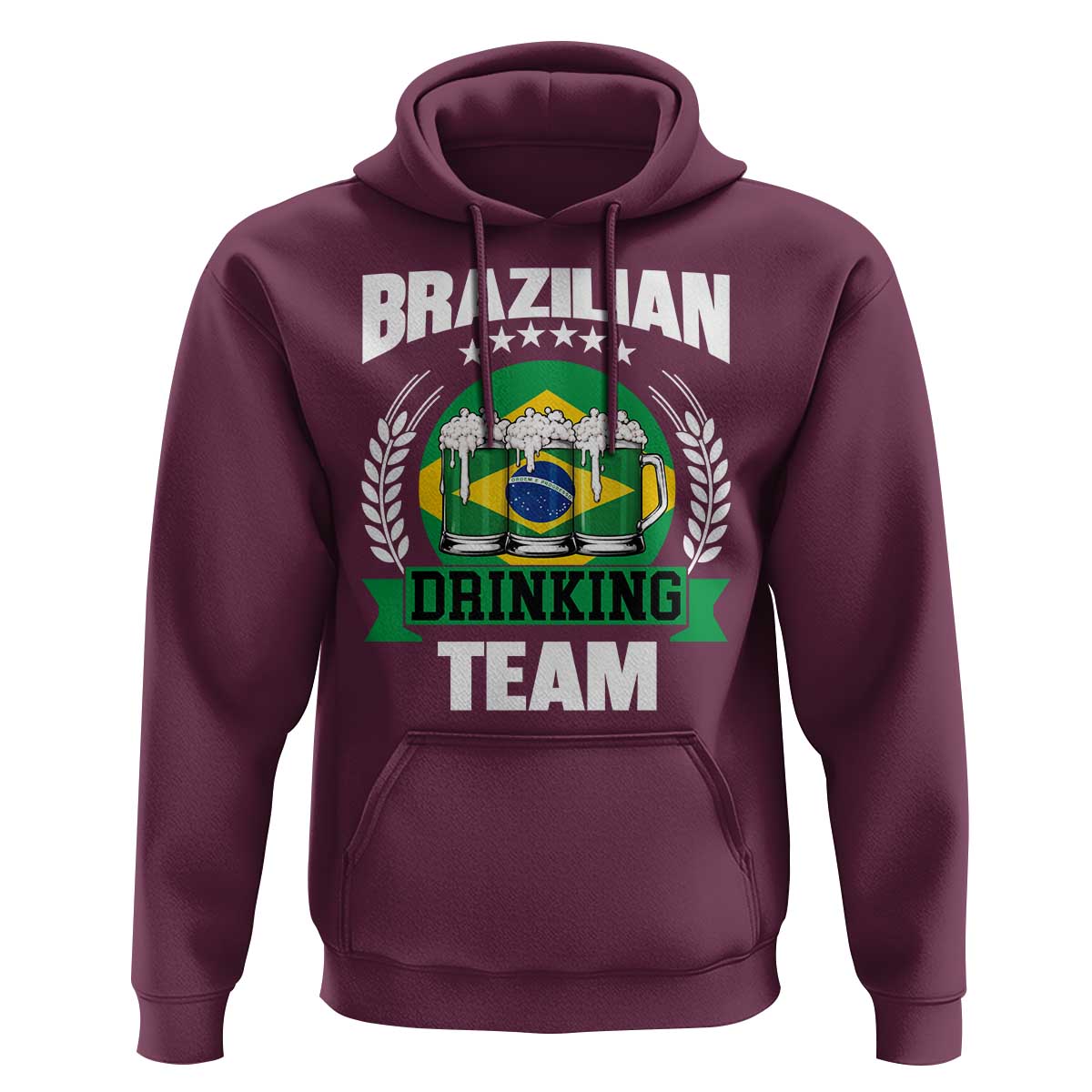 Brazil Drinking Team Hoodie Funny Brazilian Flag Beer Party Gift