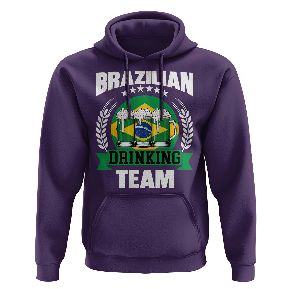 Brazil Drinking Team Hoodie Funny Brazilian Flag Beer Party Gift