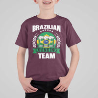 Brazil Drinking Team T Shirt For Kid Funny Brazilian Flag Beer Party Gift