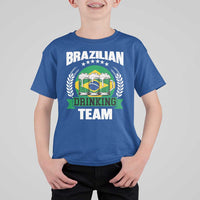 Brazil Drinking Team T Shirt For Kid Funny Brazilian Flag Beer Party Gift