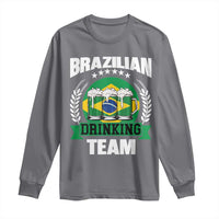 Brazil Drinking Team Long Sleeve Shirt Funny Brazilian Flag Beer Party Gift
