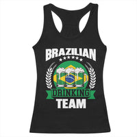 Brazil Drinking Team Racerback Tank Top Funny Brazilian Flag Beer Party Gift