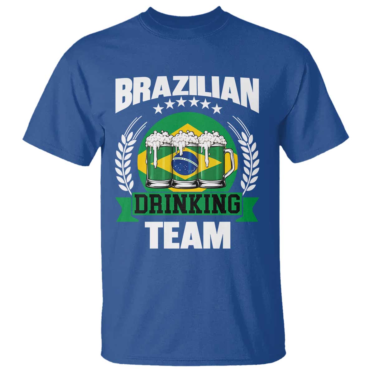 Brazil Drinking Team T Shirt Funny Brazilian Flag Beer Party Gift