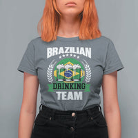 Brazil Drinking Team T Shirt For Women Funny Brazilian Flag Beer Party Gift