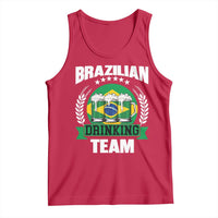 Brazil Drinking Team Tank Top Funny Brazilian Flag Beer Party Gift