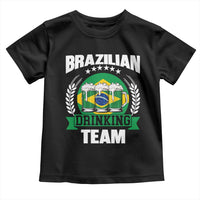 Brazil Drinking Team Toddler T Shirt Funny Brazilian Flag Beer Party Gift