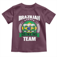 Brazil Drinking Team Toddler T Shirt Funny Brazilian Flag Beer Party Gift