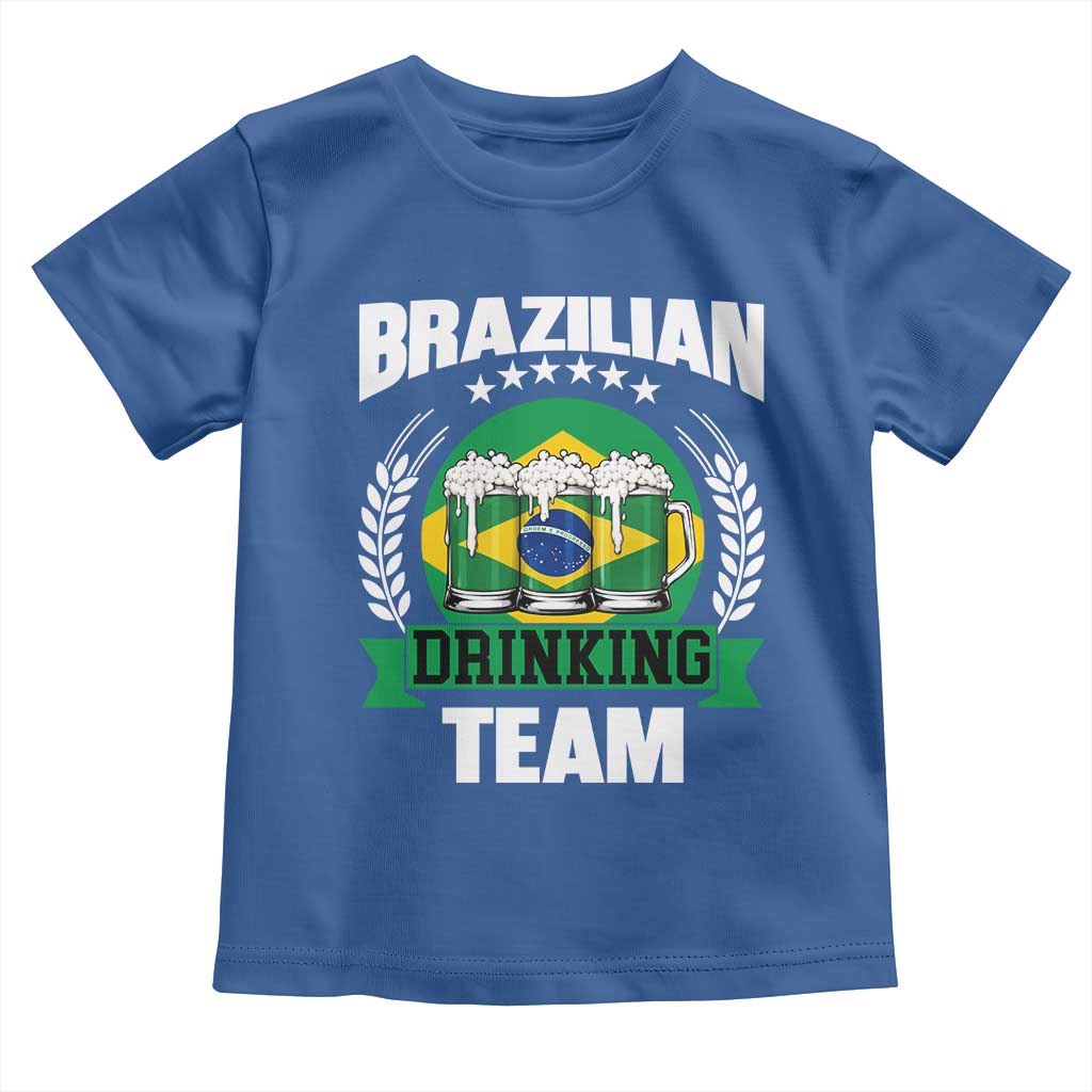 Brazil Drinking Team Toddler T Shirt Funny Brazilian Flag Beer Party Gift