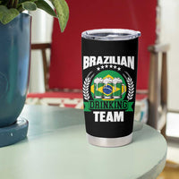 Brazil Drinking Team Tumbler Cup Funny Brazilian Flag Beer Party Gift