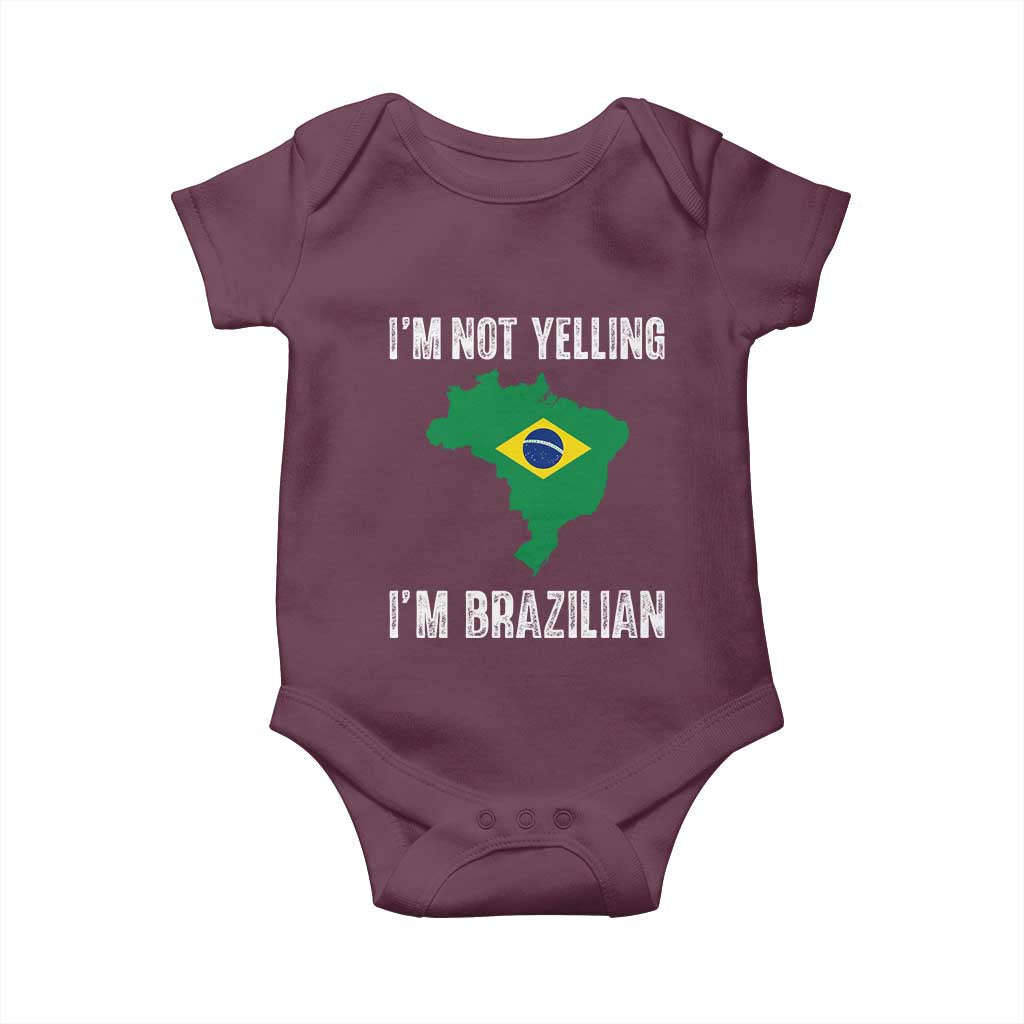 I'm Not Yelling I'm Brazilian Baby Onesie Funny Brazil Pride