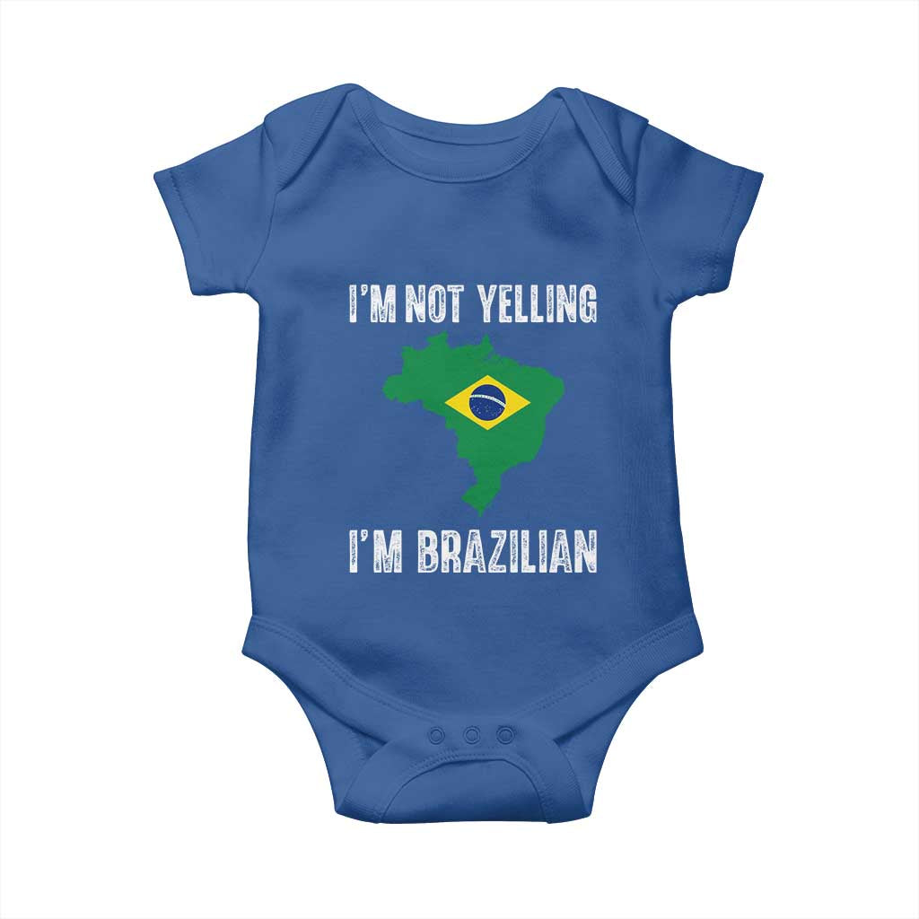 I'm Not Yelling I'm Brazilian Baby Onesie Funny Brazil Pride