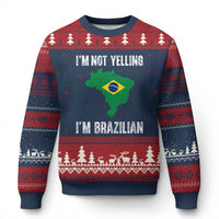 I'm Not Yelling I'm Brazilian Ugly Christmas Sweater Funny Brazil Pride