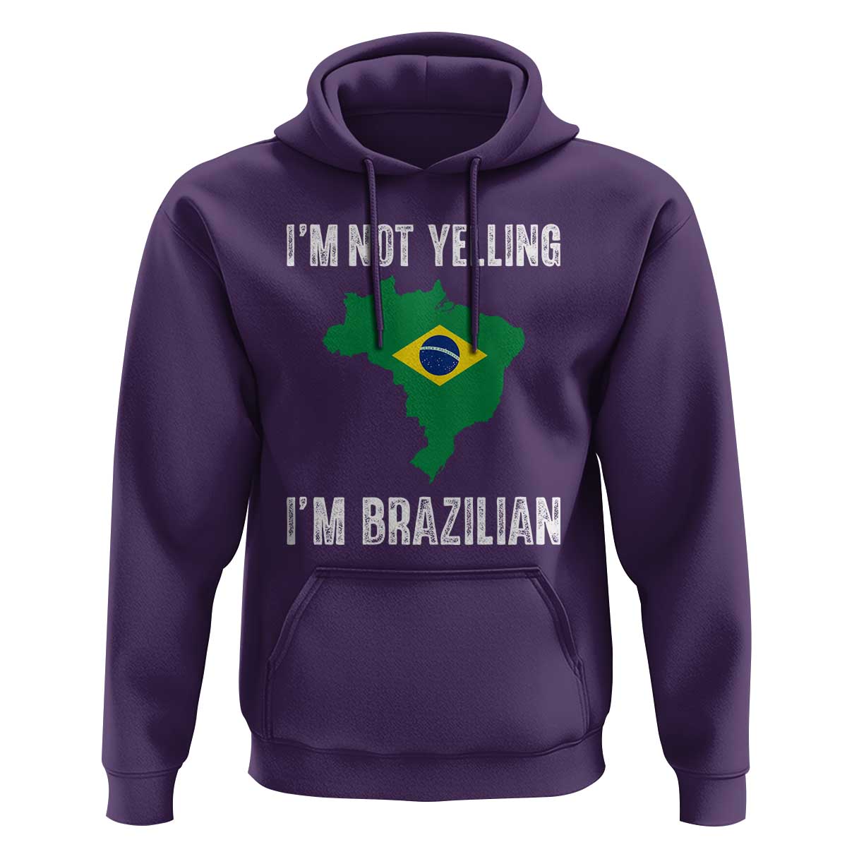 I'm Not Yelling I'm Brazilian Hoodie Funny Brazil Pride