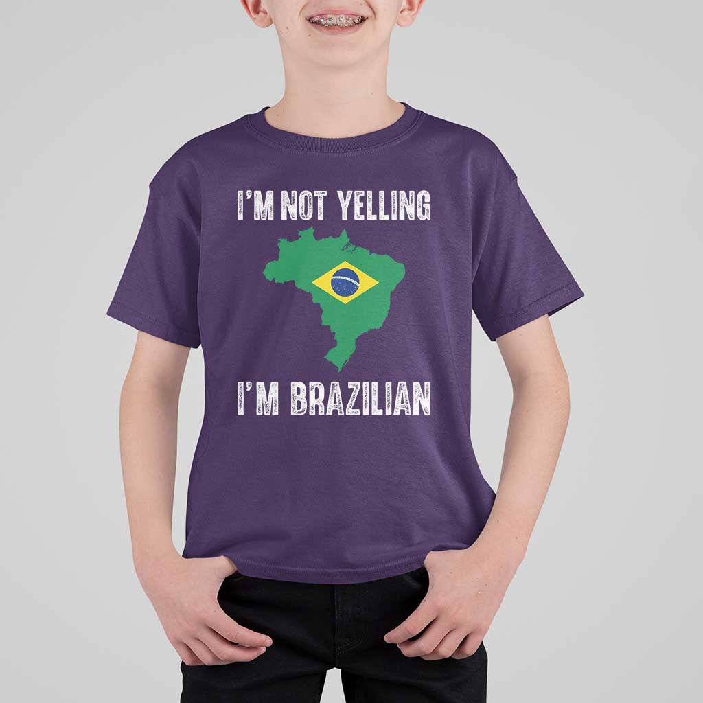 I'm Not Yelling I'm Brazilian T Shirt For Kid Funny Brazil Pride