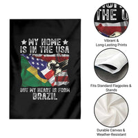Brazilian American Patriot Heart Is From Brazil Flag Garden Flag