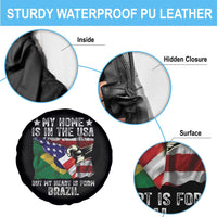 Brazilian American Patriot Heart Is From Brazil Flag Spare Tire Cover